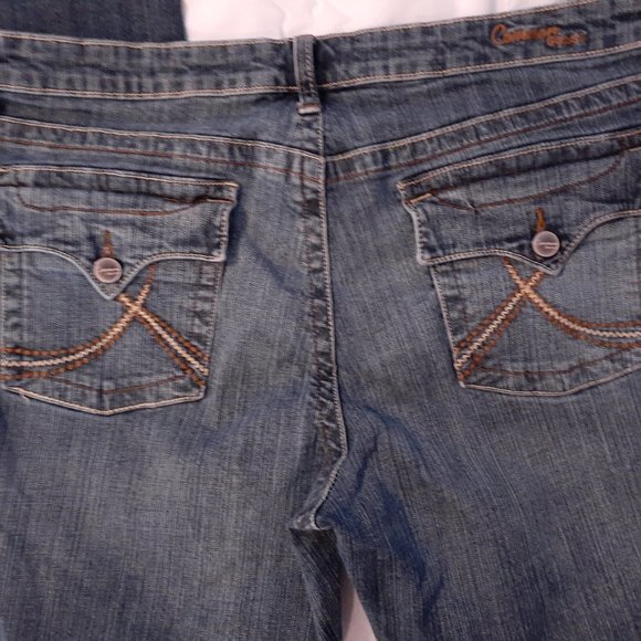 Common Genes Medium Wash Denim Bootcut Flare Women's Jeans  Back 2 School SZ 14 - Picture 3 of 9